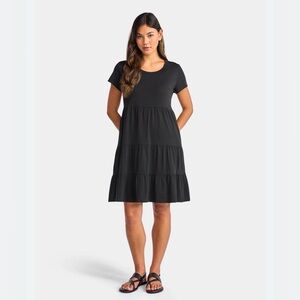 Time and Tru Black Midi Dress